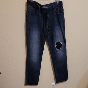 Chico's Dark Blue Boyfriend Jeans